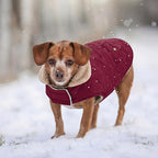 Dog Winter Jacket for Extra-Large Dogs, Pet Windproof Cold Weather Coats, Pets Clothes Snow Jacket, Golden Retriever, Labrador Retriever, Husky, Burgundy XL