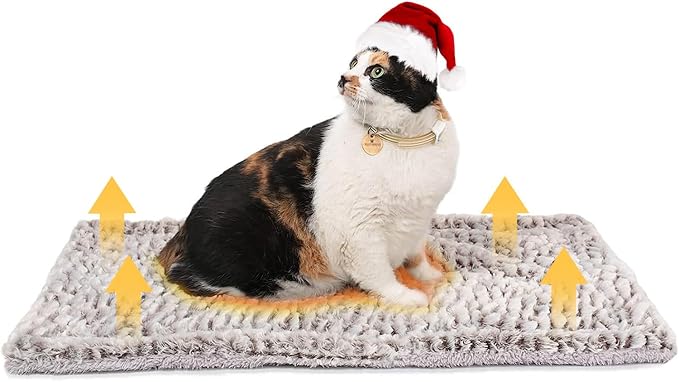 Self Heating Cat Pad Self Warming Bed 27.5" x 18.5" Thermal Heated Cat Mat Extra Warm Pet Mat for Outdoor and Indoor Large Kittens Small Puppy Pets