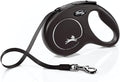 FLEXI® Classic Tape Retractable Dog Leash, Medium, 16 ft - Black | German engineered, original flexi leash, durable quality for dogs up to 55 lbs, tangle-free, walking, reliable brake system