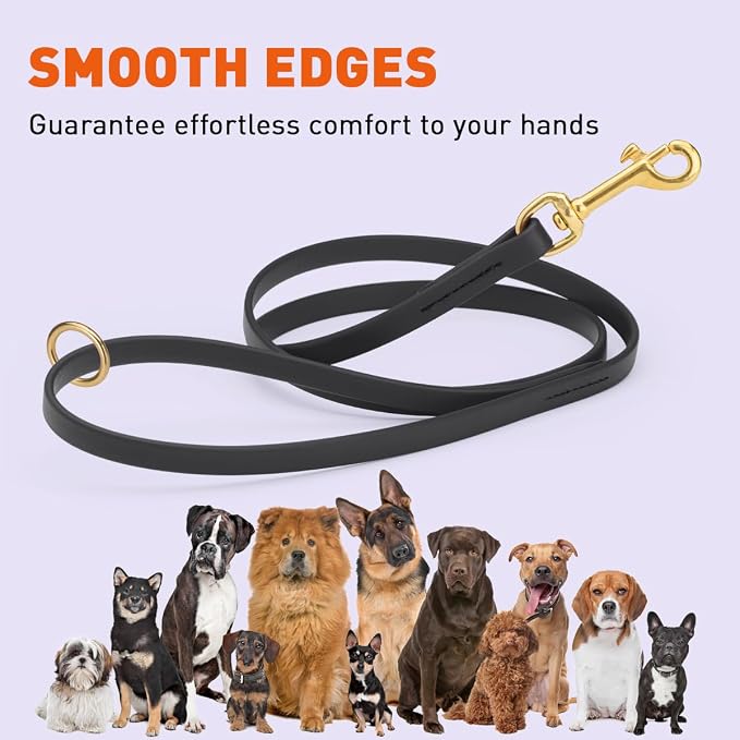 Viper Biothane Working Lead for Dogs 4ft, Black