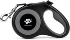 16 ft Retractable Dog Leash for Extra Large Dogs up to 130 lbs,Tangle-Free Nylon Tape,Black Dan24 XL