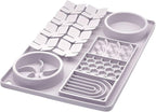 Slow Feeder Bowl, Silicone Lick Mat with Suction Cups for Dog Cat, Snuffle Mat for Pet Smell Training, Puzzle Toys for Bored Puppy, Sniff Mat for Slow Eating and Keep Busy, Lavender Gray