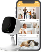 AlfredCam Indoor Wireless Security Camera, 1080P, 24/7 Continuous Recording | Baby/Pet/Nanny Cam, Motion Detection, Night Vision, Two-Way Audio, No Subscription, Quick Setup, Phone as Monitor