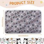 Tatuo 4 Pcs Fleece Dog Blanket for Puppy Cat, Gray, 24 x 16 in, Paw - Image 2