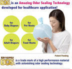 BOS Amazing Odor Sealing Dog Poop Bags - Durable, Unscented [Size: L, Color: Light Blue] (60 Count, Pack of 2) (120 Bags)