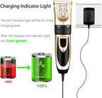 Highdas Dog Clippers for Grooming Low Noise, Cordless Electric Dog Grooming Kit Clippers Rechargeable, Quiet Dog Shaver, Pet Hair Trimmer Kit for Dogs & Cats (Gold)