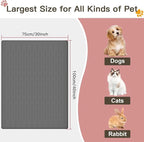 Largest Dog Food Mat, 39.5"x29.5" Silicone Dog and Cat Mat for Food and Water Bowls, Thinken Waterproof Non-Slip XXXL Pet Feeding Mat for Floors (Avocado Green)