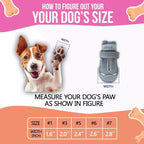 Dog Boots – Breathable Paw Protectors, Anti-Slip Sole (4 Pack, Size 1, Army Grey), for Small Dogs | Hiking, Hot Pavement & Winter Snow | Adjustable Straps with Reflective Safety Design