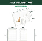 FXW Homeplus Indoor Dog Playpen, 40" H, 6 Panels, for Medium & Large Dogs | Stress-free play, Heavy-duty, Semi-open design, Easy setup, Threshold-free gate, Expandable, Patented