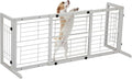 Coziwow 38" -67" Dog Gate Indoor, Pet Gates for Doorways No Drilling, Wooden Free Standing Doggie Fence for Stairs, Safety for Small to Medium-Sized Dog,White