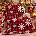 Hunnmingre Christmas Flannel Throw Blanket 50x60 In,Red Black Buffalo Plaid by HunnmingRe