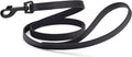 Dogline Biothane Waterproof Dog Leash Strong Coated Nylon Webbing with Black Hardware Odor-Proof Easy to Clean High Performance for Small or Large Dogs Made in USA 4 or 6 ft Lead, Black