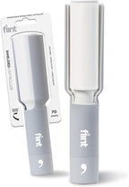 Plus Retractable Lint Remover & Pet Hair Roller for Clothes – Refillable & Reusable Lint Roller with 70 Extra Sticky Tear-Off Sheets – Value Pack, Light Grey