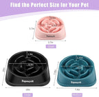 2 Pack Slow Feeder Dog Bowls for Medium Dogs & Cats | Non-Slip Base, Anti-Choking Design, Reduces Bloating & Overeating, Easy to Clean, 1.5-2 Cups