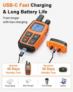 BarKar Dog Shock Collar with 4 Training Modes, IPX7 Waterproof Dog Training Collar with IPX4 Remote, 2600FT Electric Collar with Beep, Shock, Vibration & Shock Boost for All Breeds