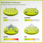 Interactive Cat Treat Puzzle Enrichment Toys, Neon Green | Cat Puzzle Feeder, Slow Feeder, Food Maze, Mental Stimulation Foraging Toys, for Indoor Cats and Kittens