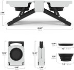 Elevated Dog Bowls Stand, Portable Travel Dog Bowls with Collapsible Silicone Double Diner Bowl, 5 Cups Capacity Food and Water Bowl with No Spill Edge Non-Slip Stand,Ideal for Medium & Large Dogs