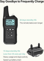 Dog Training Collar with Remote - 2 Pack Shock Collar for Medium Large Dogs | 2600 ft Range, IP65 Waterproof, Flashlight, Beep Vibe Adjustable Static Modes for Recall Guide, Train Sit, Bad Dog Behaviors