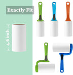 4.6 inch Giant Lint Roller Refills Compatible with Evercare Giant Lint Rollers and T Handle Lint Roller Extreme Stick Pet Hair Remover Adhesive Refills 5 Rolls 60 Sheets per Roll Total 300 Sheets