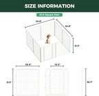 FXW Homeplus Indoor Dog Playpen, 32" H, 8 Panels, for Small & Medium Dogs | Stress-free play, Heavy-duty, Semi-open design, Easy setup, Threshold-free gate, Expandable, Patented