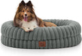 ChiXnuggle Orthopedic Dog Bed, Washable Cover, Faux Fur Bolster Pet Couch | waterproof,egg crate foam,non-slip bottom,for small medium dogs,grey,30*24*7,dog sofa,puppy bed