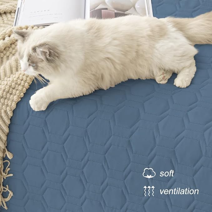 Tcksstex Waterproof and Anti-Slip Dog Bed Cover and Pet Blanket Sofa Pet Bed Mat ，car Incontinence Mattress Protectors Furniture Couch Cover for Most Cats Dogs, Pets