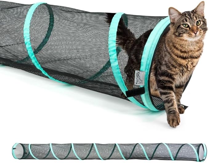 Kitty City Catio Outdoor 10' Cat Tunnel – 10‑Foot Cat‑Sized Play Tunnel, 11” Diameter, Modular Catio Connector for Cats & Small Pets