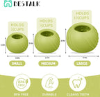Long-Lasting Dog Lick Toy, Wobbly Dog Enrichment Lick Bowl to Keep Dogs Busy, Interactive Stuffable Dog Treat Feeder for Boredom, Silicone Treat Dispensing Chew Toy(Green,L)