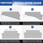 YEMYHOM Couch Cover Latest Jacquard Design High Stretch Sofa Chair Covers for Living Room, Pet Dog Cat Proof Armchair Slipcover Non Slip Magic Elastic Furniture Protector (Small, Begonia Leaf Coffee)