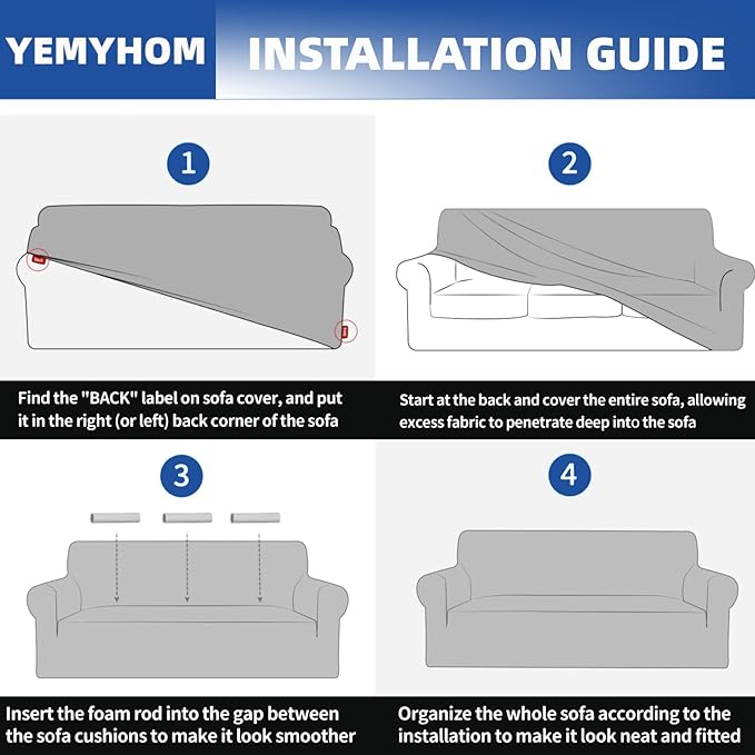 YEMYHOM Couch Cover Latest Jacquard Design High Stretch Sofa Chair Covers for Living Room, Pet Dog Cat Proof Armchair Slipcover Non Slip Magic Elastic Furniture Protector (Small, Begonia Leaf Coffee)