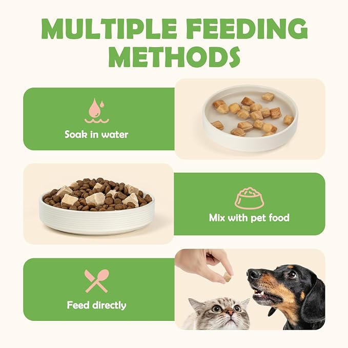 Freeze-Dried Duck Treats for Dogs and Cats, 5.3 oz | Single Ingredient, High Protein Recipe, Grain-Free Snack, Food Topper Use, Training Treats