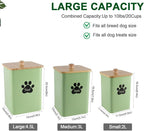 Dog Treat Container Airtight,Dog Treat Jar with Scoop,Dog Treat Organizer,Dog Treat Container For Countertop,Pet Treat Jar For Kitchen Counter with Airtight Bamboo Lids