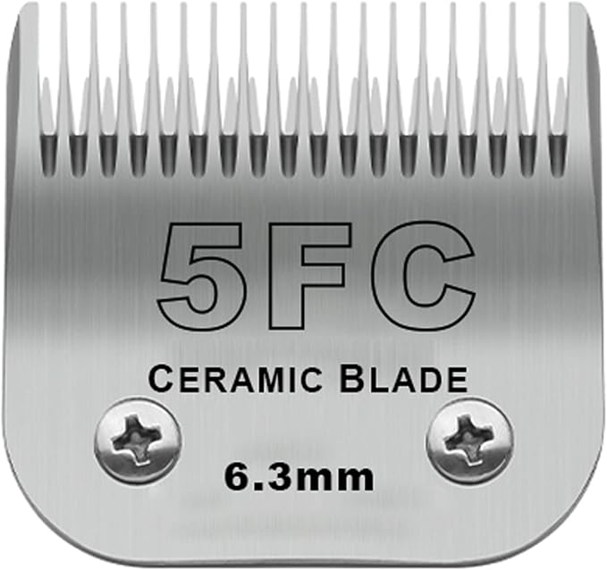 5FC Grooming Ceramic Pet Clipper Blades Compatible with Andis & Oster A5 | Cut Length 1/4”(6.3mm),Compatible with Wahl KM10 Series Clippers