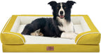 Comfort Expression Orthopedic Dog Beds for Large Sized Dog with Bolster | Waterproof Dog Couch Bed with Washable Cover & Non-Slip Bottom, Supportive Egg Crate Foam Large Pet Bed, 36x27 Inch