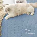 Tcksstex Waterproof and Anti-Slip Dog Bed Cover and Pet Blanket Sofa Pet Bed Mat ，car Incontinence Mattress Protectors Furniture Couch Cover for Most Cats Dogs, Pets （82x82- Stoneblue）