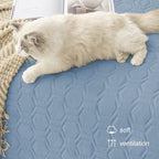 Tcksstex Waterproof and Anti-Slip Dog Bed Cover and Pet Blanket Sofa Pet Bed Mat ，car Incontinence Mattress Protectors Furniture Couch Cover for Most Cats Dogs, Pets（82x102-Stoneblue）
