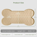 PWTAA Dog Food Mat Anti-Slip Silicone Dog Bowl Mat Thicker Pet Placemat Waterproof Cat Feeder Pad with Raised Edge Puppy Kitten Feeding Mats Suitable Small Medium-Sized Dogs Cats Eating Tray - 2PCS