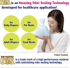 BOS Amazing Odor Sealing Dog Poop Bags - Durable and Unscented [Size: S, Color: Light Blue] (90 Count,Pack of 1) (90 Bags)