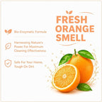 Multi-Purpose Probiotic Enzyme orange Cleaner, 1 Gallon (128 oz.) - Pet Stain and Odor Remover - Concentrated - Professional & Home Strength Drains, Floors, Bathrooms, Toilets Trash Can, Made in USA