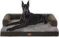 Orthopedic Dog Bed for Extra Large Dogs, Dark Green, 53x42in | Orthopedic Foam Relieves Joint Pressure, Bolsters Supports Head And Neck, Washable Cover, Non-Slip Bottom