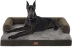Orthopedic Dog Bed for Extra Large Dogs, Dark Green, 53x42in | Orthopedic Foam Relieves Joint Pressure, Bolsters Supports Head And Neck, Washable Cover, Non-Slip Bottom