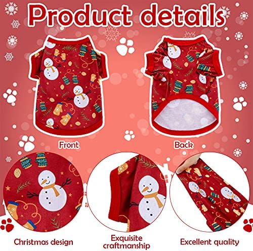 Saintrygo 6 Pieces Christmas Clothes for Dog, M (5.5-8.8lbs) - Image 3