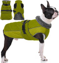 QBLEEV Warm Dog Jacket - Reflective, Adjustable Winter Coat with Turtleneck for Cold Weather, Waterproof Fleece Snowsuit for Small, Medium, Large Dogs