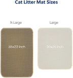 Cat Litter Mat, Kitty Litter Trapping Mat, Honeycomb Double Layer Mats, No Phthalate, Urine Waterproof, Easy Clean, Scatter Control, Catcher Litter Tray Box Rug Carpet