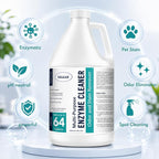 Multi-Purpose Probiotic Enzyme Cleaner, Made in USA - Pet Stain and Odor Remover - Concentrated - Professional & Home Strength Drains, Floors, Bathrooms, Toilets Trash Can, (1 gallon, Fresh fragrance)