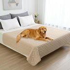 Ameritex Pet Bed Cover Dog Bed Blanket for Sofa and Furniture Waterproof New Pattern Design (52x82 Inch, Beige)