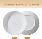 Havniva Ceramic Cat Bowls, Shallow Cat Dishes, Cat Food Plate Set of 3 | Wide Opening, 5.6” Cat Plates, Ceramic Cat Food Bowls for Wet & Dry Food, Non-slip Rubber Base, Whisker Friendly Cat Bowl