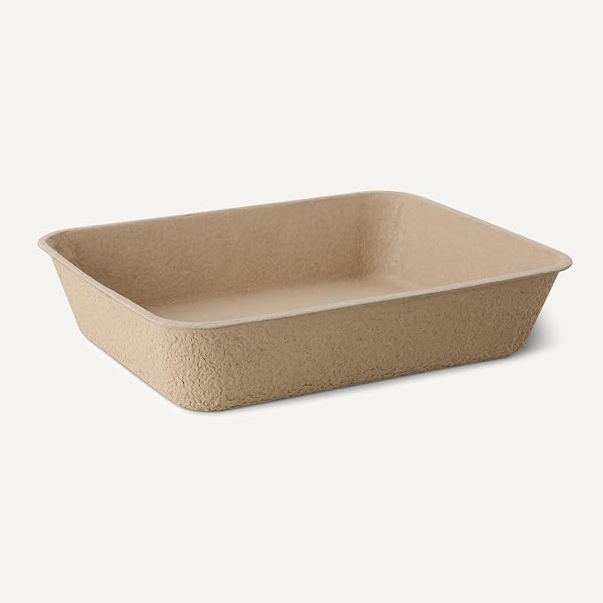 Amazon Basics Disposable Cat Litter Box, Travel & Home, Large 14.4"x18.1", 6-Pack