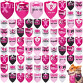 100 Pcs Dog Bandanas Bulk, Pink Breast Cancer Themed Dog Bibs by Locmeo