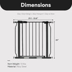 BalanceFrom Easy Walk-Thru Safety Gate for Doorways and Stairways with Auto-Close/Hold-Open Features, 30-Inch Tall, Fits 29.1-33.8 Inch Openings, Graphite | with Hold-Open and Auto-Close – Adjustable Steel Barrier for Stairs, Doorways, and Hallways, No...